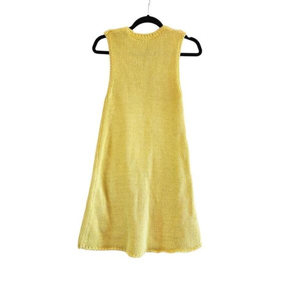 Zara bright yellow knit mini sweater dress size small - Picture 3 of 7